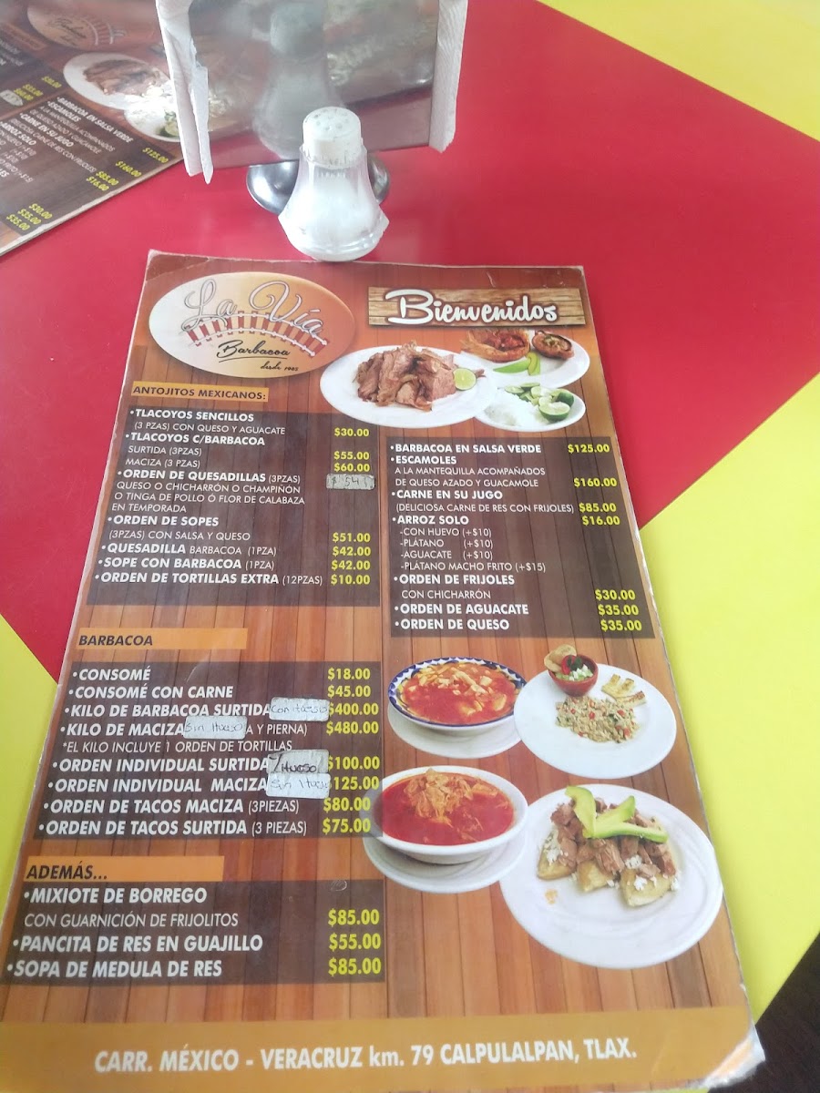 Barbacoa La Vía Menu - Image 2