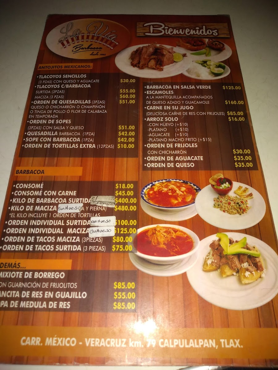 Barbacoa La Vía Menu - Image 3