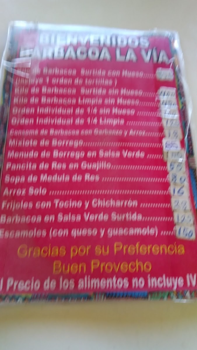 Barbacoa La Vía Menu - Image 6